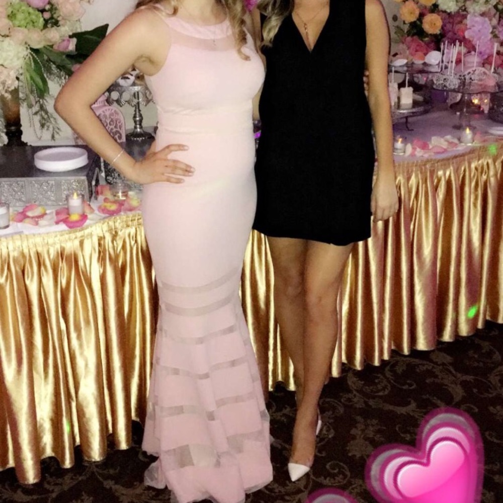 Js Collections - Shadow Stripe Knit Mermaid Gown - image 6